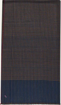 Anderson & Sheppard Mens Mini-Check Cashmere Scarf