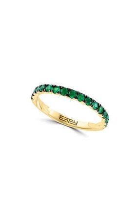 Effy Natural Stone Ring in Emerald /Yellow Gold at Nordstrom Rack, Size 7