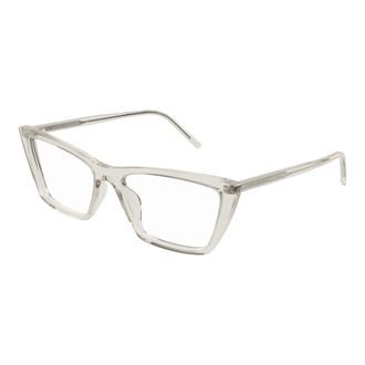Saint Laurent Mica Thin Opt Zonnebril - Dames - Accessoires - Grijs - Maat: 54 MM