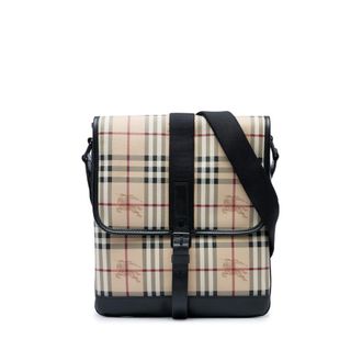 Burberry Pre-owned Burberry Haymarket Check Coated Canvas Crossbody Unisex OSHX6YPINH9NNZFR