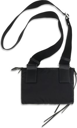 Maison Margiela Mens Zip Camera Shoulder Bag Black-Black Nylon Black/black