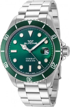 Glycine GL1063 Mens Combat Watch - Silver - One Size