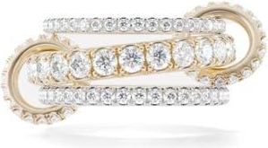 Spinelli Kilcollin Junia Diamond Pav&eacute; Linked Stack Ring in 18K Yellow Gold/White Gold at Nordstrom