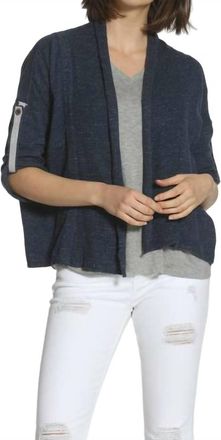 Label+Thread Tab Sleeve Cardigan In Navy