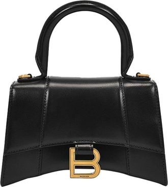 Balenciaga Black Calfskin Leather Hourglass XS Bag, Never Carried (Authentic Pre-Loved)
