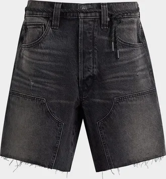 Hudson Men & apos;s Men & apos;s Black Denim Belted Carpenter Shorts
