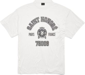 Balenciaga (WMNS) Balenciaga Saint-honore T-shirt Oversized White 787349TRVM59012