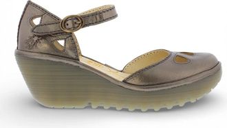 FLY London Leather Wedge Sandals Leather Comfort