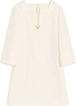 Valentino Short Dresses, female, White, Size: S Crepe Couture Short Dress