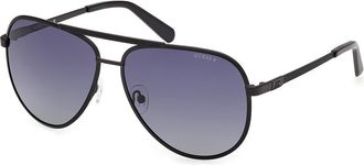 Guess GU00209 Polarized 02D Mens Sunglasses Black Size 61