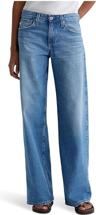 AG - Adriano Goldschmied Adria Low Rise Baggy Wide Leg in Flashback Womens Clothing Flashback : 28 32, Cotton/Denim/Synthetic