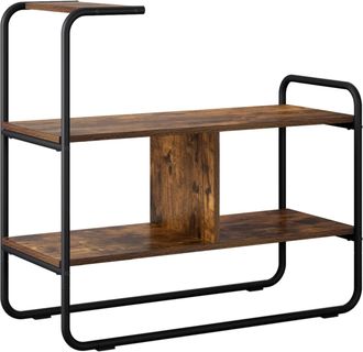 vidaXL Mesa Consola Roble Ahumado 80 X 35 X 75 Cm Madera De Ingenier&iacute;a Vidaxl