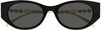 Gucci Gg 1970Sa Zonnebril - Dames - Zonnebrillen - Geel - 54 MM - Accessoires
