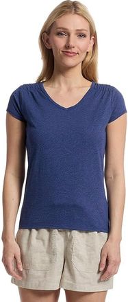 Royal Robbins Featherweight Slub T-Shirts Womens Clothing Future Dusk Nisene Print : LG, Cotton/Polyester