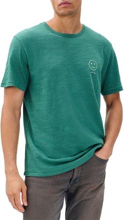 Rag & Bone Embroidered Sour Face T-Shirt in Pine at Nordstrom, Size Medium