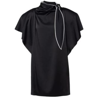 Stella McCartney Dames, Blouses & Shirts, Zwart, Maat: S Viscose