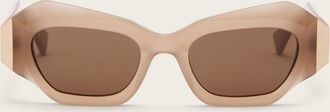 AllSaints Acetate Thea Square Shaped Sunglasses, Size: One Size