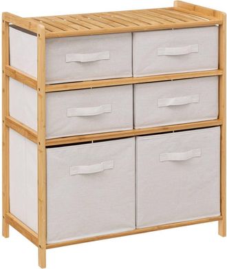 5five Simply Smart Estanter&iacute;a Con 6 Cestas De Bamb&uacute; Tidy Box - 5five