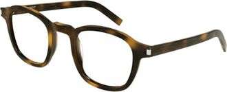 Saint Laurent Glasses, unisex, Brown, Size: 49 MM Elegant Leather Shoulder Bag