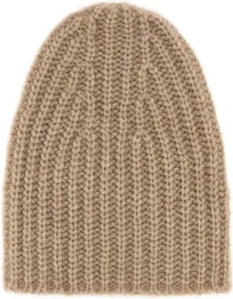 The Row Marly Beanie - Dames - Hoeden - Beige - ONE Size - Kasjmier - Accessoires