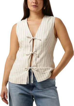 Envii Jassen, Dames, Beige, L, Leer, Enetenna Gilet