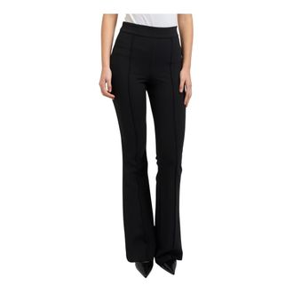 Guess Evelina Flared Broeken - Dames - Wijde Broeken - Zwart - XL - Polyester - Broeken