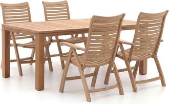 Sunyard Furniture Sunyard Corby/Buxton 200cm dining tuinset 5-delig verstelbaar