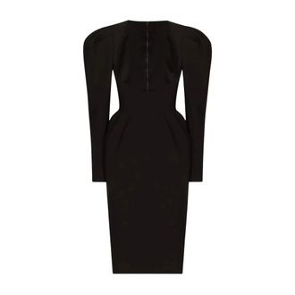 Dolce & Gabbana Midi Dress - female - Dolce & Gabbana - Party Dresses - Black - XS - Dresses