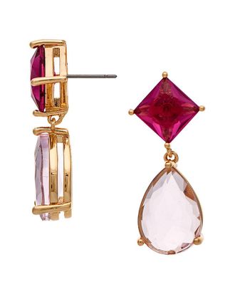 Rivka Friedman 18K Plated 10Mm Pearl Cz Dangle Earrings