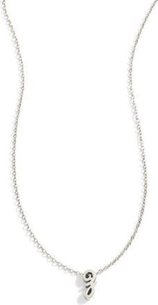 Mint & Lily Tiny Script Initial Necklace in Letter Z at Nordstrom