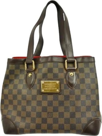 Louis Vuitton Pre-owned Tote Bags, female, Brown, Size: ONE SIZE Pre-owned Canvas Tote Bag