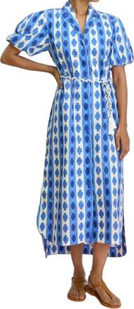 Verandah Stripe Shirt Dress In Blue/white Stripe