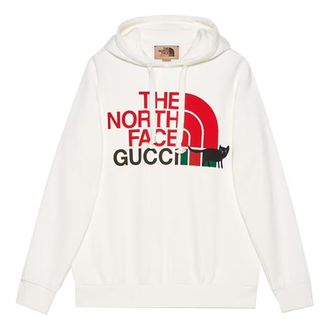 Gucci (WMNS) Gucci x The North Face Hooded Sweatshirt White 615061-XJDTD-9095