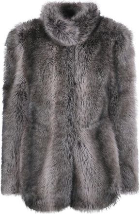 Frankie Shop Denia Faux Fur Cinched Jacket - Dames - Jassen - Beige - Maat: XS Zijde