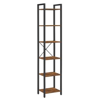 Vasagle Estanter&iacute;a de 30 x 40 x 187,5 cm de color marr&oacute;n r&uacute;stico y negro tinta