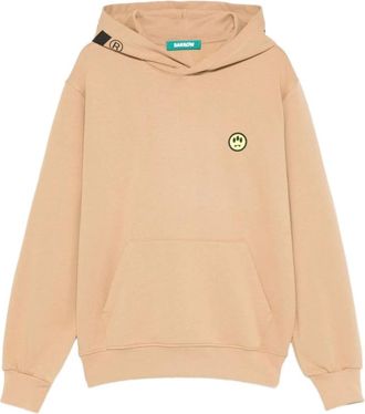 Barrow Hoodie met geborduurd logo - Heren - Hoodies - Beige - M - Katoen - Hoodies & sweatvesten