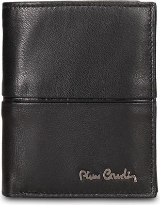 Pierre Cardin Leren portemonnee - Heren - Accessoires - Zwart - Maat: ONE Size Leer