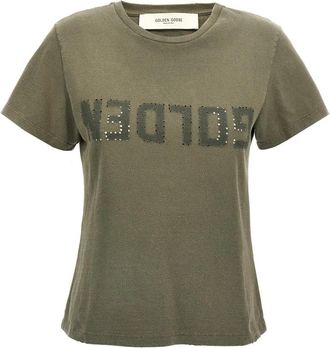 Golden Goose Doris T-shirt - Dames - T-shirts - Groen - XS - Katoen - Tops