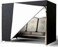 OEM Funda Negra Para Columpio De Jard&iacute;n De 3 Plazas, Lona Protectora Impermeable, Resistente A Los Rayos Uv Y Al Polvo, De Tejido Oxford 210d, 220 X 125 X