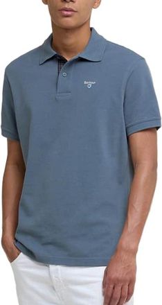Barbour Mens Tartan Pique Polo Shirt Blue Stone (UK, Alpha, XL, Regular, Regular, Blue Stone)