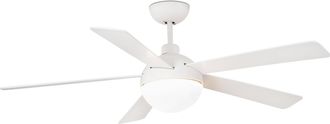 Netlighting Izaro LED Ceiling Fan 132cm White 5 Blades 15W