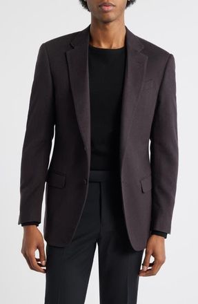 Emporio Armani Dark Brown Cashmere Blazer in Solid Dark Brown at Nordstrom, Size 46 Us