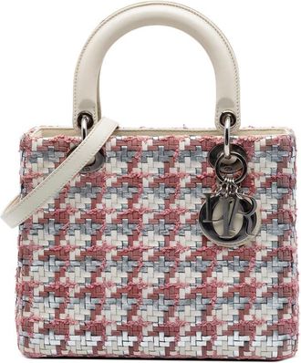 Dior Pre-owned Dior Medium Woven Lambskin and Tweed Lady Dior Ladies 0TFJB2IKZGL2ZXGO