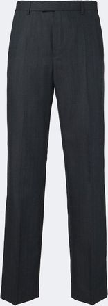 Dries Van Noten Herringbone wool straight pants