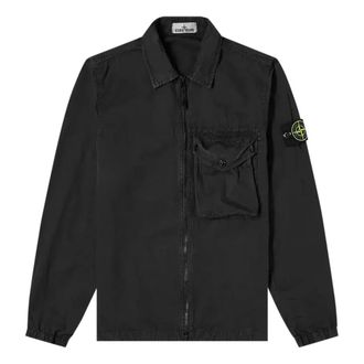 Stone Island Zip Pocket Overshirt Black 7415117WN-V0129