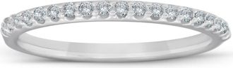 Pompeii3 1/8ct White Gold Diamond Anniversary Wedding Guard Ring Size Selectable