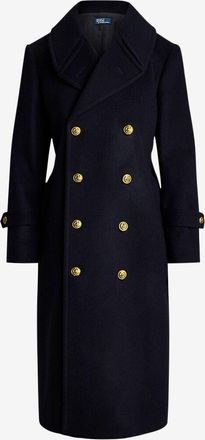 Polo Ralph Lauren Taillierter zweireihiger Mantel aus Melton-Wolle Polo