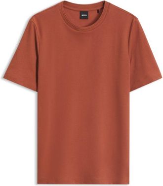 BOSS Bubble-jacquard structure T-shirt in a cotton blend