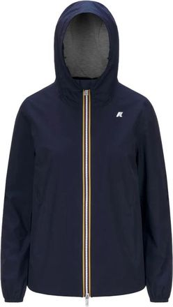 K-Way Blauwe Korte Jas Polyester - Dames - Zomerjassen - Blauw - XS - Polyester - Jassen