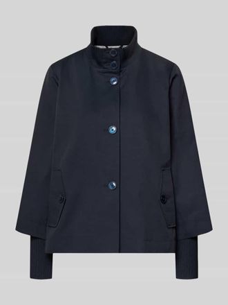 s.Oliver Black Label Regular Fit Jacke aus Baumwoll-Mix in Marine, Gr&ouml;&szlig;e 34